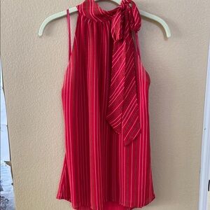 Banana Republic Elegant Red Striped Women's Top